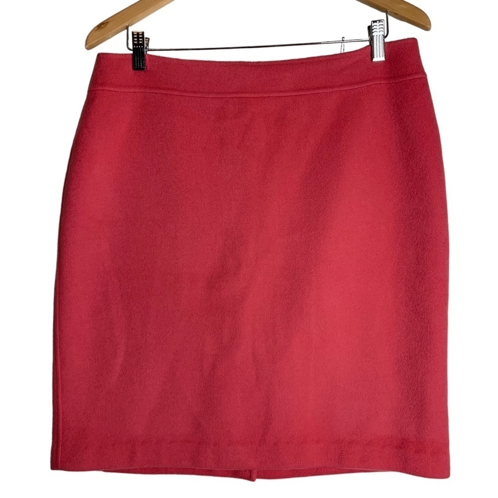Talbots Women’s Pink Wool Mini Skirt Size  12 Fully Lined New With Defects